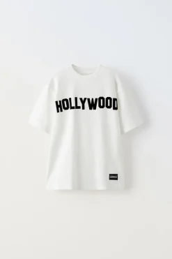 Niños ZARA 6 - 14 Años·Camisetas|6 - 14 Años·Camisetas<CAMISETA FLOCK HOLLYWOOD ®