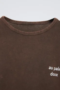 Niños ZARA 1½ - 6 Años·Camisetas|1½ - 6 Años·Camisetas<CAMISETA GARMENT DYE TEXTO