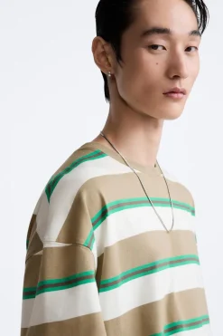 Discount CAMISETA JACQUARD RAYAS Hombre Camisetas