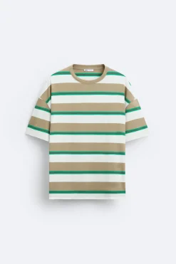 Discount CAMISETA JACQUARD RAYAS Hombre Camisetas