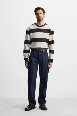 New CAMISETA JACQUARD RAYAS Hombre Camisetas