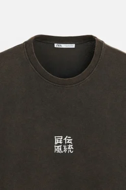 Fashion CAMISETA LAVADA ESTAMPADO COMBINADO Hombre Camisetas