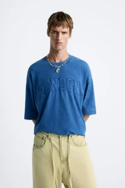 Clearance CAMISETA LAVADA TEXTO Hombre Camisetas