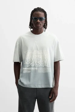 Fashion CAMISETA LAVADA TEXTOS Hombre Camisetas