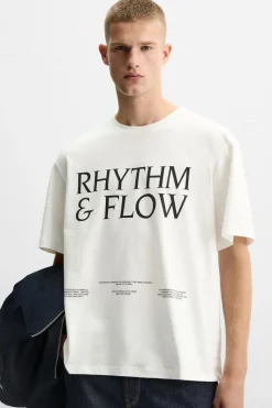 Sale CAMISETA LAVADA TEXTOS Hombre Camisetas