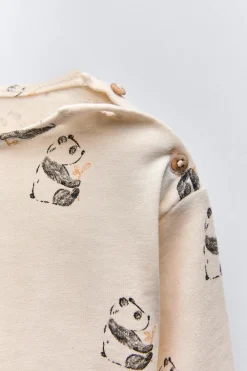 Niños ZARA 6 - 18 Meses·Camisetas|6 - 18 Meses·Camisas<CAMISETA OSOS PANDA