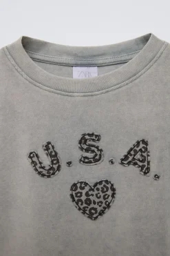 Niños ZARA 6 - 14 Años·Camisetas<CAMISETA PARCHE ANIMAL PRINT