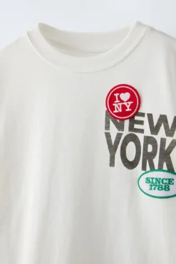 Niños ZARA 6 - 14 Años·Camisetas<CAMISETA PARCHES I LOVE NY ©