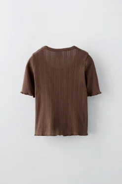 Niños ZARA 6 - 14 Años·Camisetas<CAMISETA POINTELLE BOTONES
