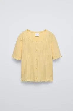 Niños ZARA 6 - 14 Años·Camisetas<CAMISETA POINTELLE BOTONES