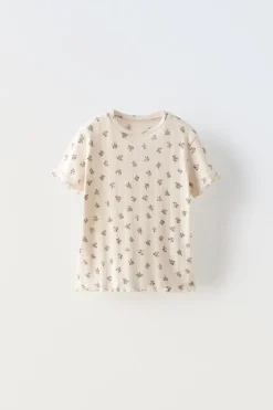 Niños ZARA 1½ - 6 Años·Camisetas|6 - 18 Meses·Camisetas<CAMISETA POINTELLE FLORES