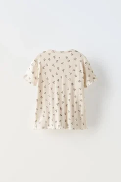 Niños ZARA 1½ - 6 Años·Camisetas|6 - 18 Meses·Camisetas<CAMISETA POINTELLE FLORES