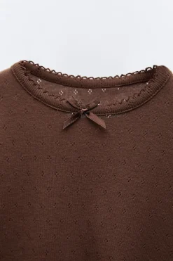 Niños ZARA 1½ - 6 Años·Camisetas|6 - 18 Meses·Camisetas<CAMISETA POINTELLE LACITO