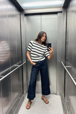 Discount CAMISETA POINTELLE PUNTO CORTADO Mujer Tops / Bodies