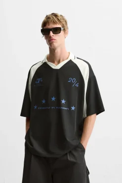 Online CAMISETA POLO COLOR BLOCK TEXTOS Hombre Camisetas|Polos