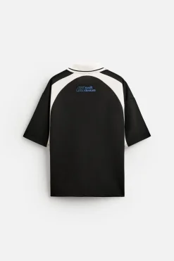 Online CAMISETA POLO COLOR BLOCK TEXTOS Hombre Camisetas|Polos