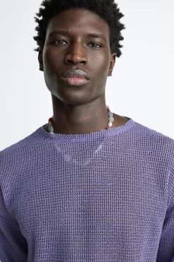 Outlet CAMISETA PUNTO CALADO Hombre Jerséis / Chaquetas