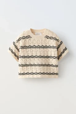 Niños ZARA 6 - 14 Años·Punto<CAMISETA PUNTO CROCHET