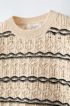 Niños ZARA 6 - 14 Años·Punto<CAMISETA PUNTO CROCHET