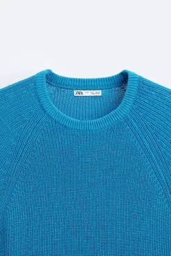 Outlet CAMISETA PUNTO CROPPED FIT Hombre Jerséis / Chaquetas