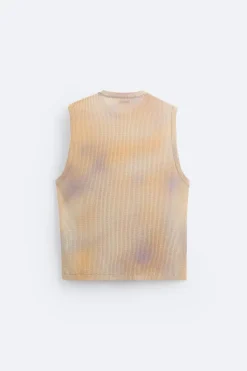 Sale CAMISETA PUNTO ESTAMPADO DEGRADADO Hombre Jerséis / Chaquetas|Camisetas