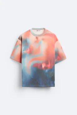 Fashion CAMISETA PUNTO ESTAMPADO ABSTRACTO Hombre Jerséis / Chaquetas|Camisetas