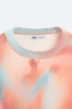 Fashion CAMISETA PUNTO ESTAMPADO ABSTRACTO Hombre Jerséis / Chaquetas|Camisetas