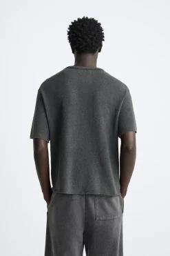 Discount CAMISETA PUNTO ESTAMPADO RELIEVE Hombre Jerséis / Chaquetas|Camisetas