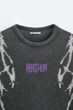 Discount CAMISETA PUNTO ESTAMPADO RELIEVE Hombre Jerséis / Chaquetas|Camisetas