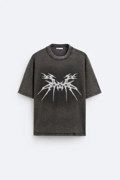 Clearance CAMISETA PUNTO ESTAMPADO RELIEVE Hombre Jerséis / Chaquetas|Camisetas