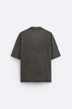 Clearance CAMISETA PUNTO ESTAMPADO RELIEVE Hombre Jerséis / Chaquetas|Camisetas