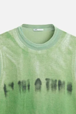 Hot CAMISETA PUNTO ESTAMPADO CAMISETA Hombre Jerséis / Chaquetas|Camisetas