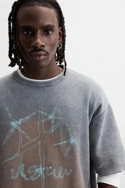 Sale CAMISETA PUNTO ESTAMPADO ABSTRACTO Hombre Jerséis / Chaquetas|Camisetas