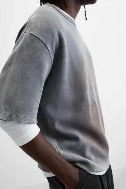 Sale CAMISETA PUNTO ESTAMPADO ABSTRACTO Hombre Jerséis / Chaquetas|Camisetas