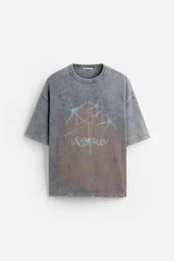 Sale CAMISETA PUNTO ESTAMPADO ABSTRACTO Hombre Jerséis / Chaquetas|Camisetas