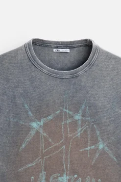 Sale CAMISETA PUNTO ESTAMPADO ABSTRACTO Hombre Jerséis / Chaquetas|Camisetas