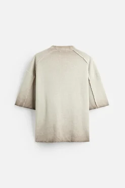 New CAMISETA PUNTO ESTAMPADO SPRAY Hombre Jerséis / Chaquetas|Camisetas