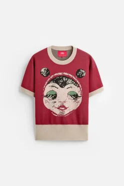 New CAMISETA PUNTO JACQUARD CARA X HARRY LAMBERT Hombre Jerséis / Chaquetas|Camisetas