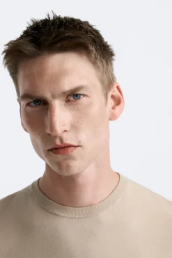 Best CAMISETA PUNTO MEZCLA VISCOSA Hombre Jerséis / Chaquetas|Camisetas