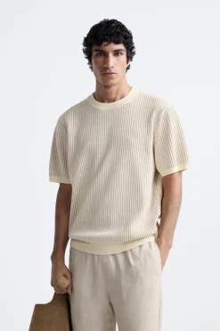 Discount CAMISETA PUNTO RAYAS Hombre Jerséis / Chaquetas