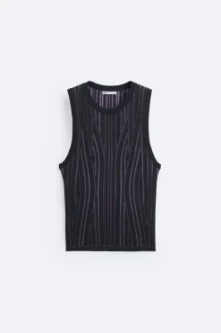 Fashion CAMISETA PUNTO TANK CONTRASTE Hombre Jerséis / Chaquetas|Camisetas