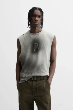 Discount CAMISETA PUNTO TANK PARCHE Hombre Jerséis / Chaquetas|Camisetas