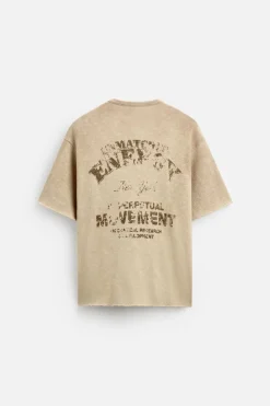 Fashion CAMISETA PUNTO TEXTO ESTAMPADO Hombre Jerséis / Chaquetas|Camisetas