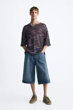 Fashion CAMISETA PUNTO TEXTURA BOUCLÉ Hombre Jerséis / Chaquetas