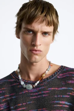 Fashion CAMISETA PUNTO TEXTURA BOUCLÉ Hombre Jerséis / Chaquetas