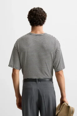 Sale CAMISETA RAYAS ALGODÓN - LINO Hombre Camisetas