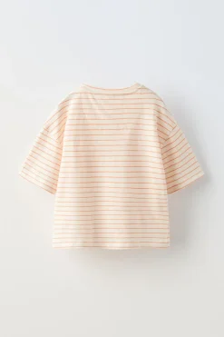 Niños ZARA 6 - 14 Años·Camisetas<CAMISETA RAYAS ALGODÓN LINO