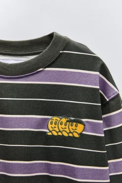 Niños ZARA 6 - 14 Años·Camisetas<CAMISETA RAYAS BORDADO