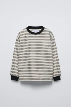 Niños ZARA 6 - 14 Años·Camisetas<CAMISETA RAYAS BORDADO