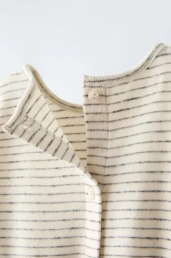 Niños ZARA 0 - 6 Meses·Camisetas|0 - 6 Meses·Homewear<CAMISETA RAYAS BOTONES
